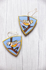 Load image into Gallery viewer, Hand Painted Bird Motifs Wire Closure Terracotta Clay Handmade Necklace Set

