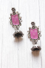 Load image into Gallery viewer, Enamel Hand Painted Flower Motifs Jhumka Earrings
