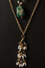 Load image into Gallery viewer, 2 Layer Meenakari and Kundan Work Gold Toned Necklace
