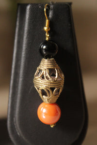 Hand Braided Dhokra Pendant Hasli Style Necklace Set