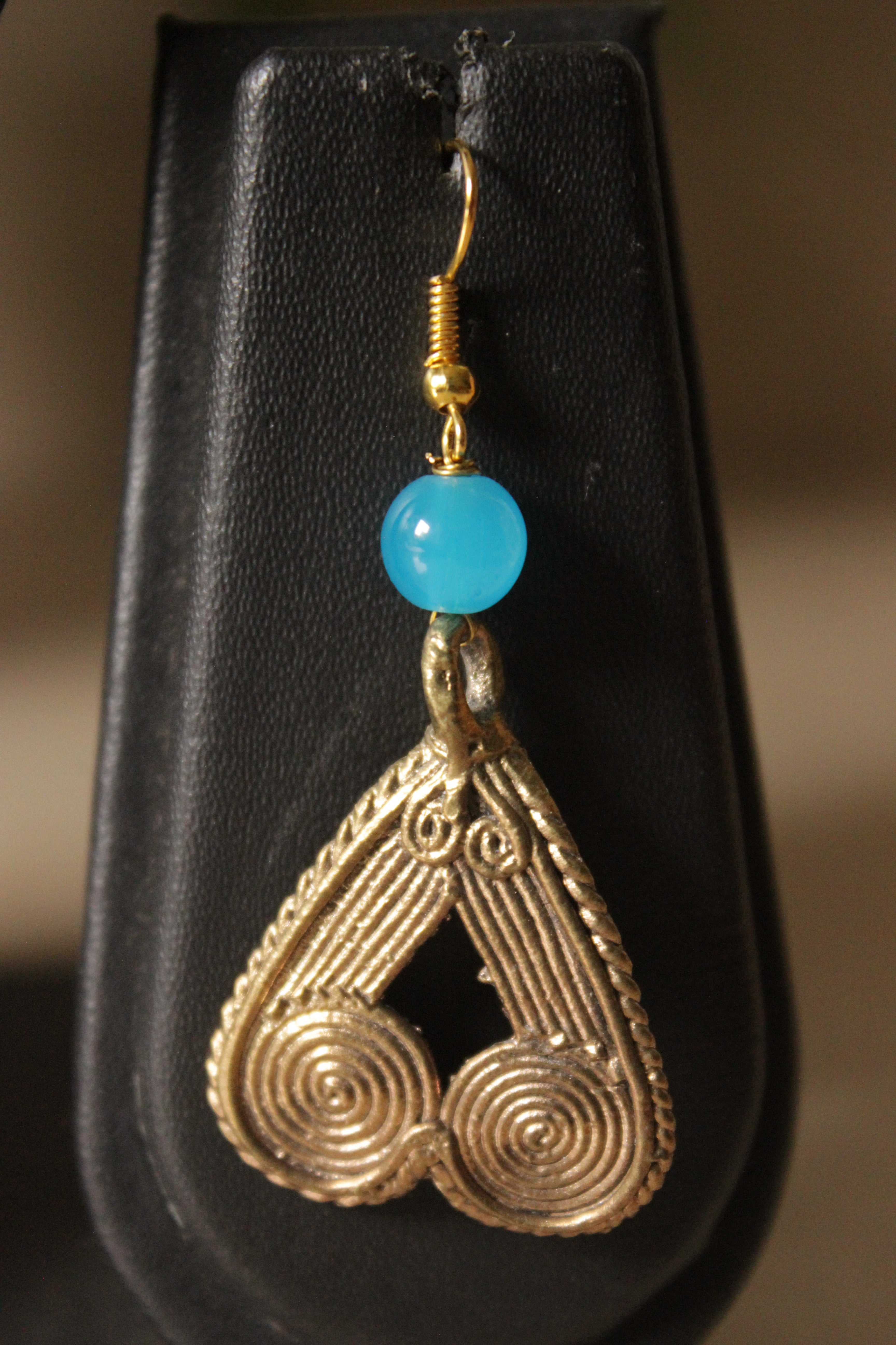 Fabric Beads Embellished Dhokra Pendant Handcrafted Necklace Set