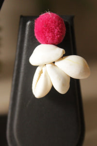Multi-Color Hand Stitched Fabric Beads and Shell Work Fabric Necklace Set