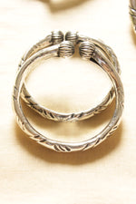 Load image into Gallery viewer, Set of 3 - Engraved Silver Hasli Necklace, 2 Bracelets and 2 Anklets
