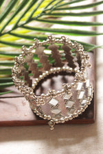 Load image into Gallery viewer, Mirror Work Elaborate Adjustable Metal Bracelet
