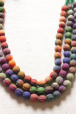 Load image into Gallery viewer, Multi-Layer Earthy Tones Fabric Beads Necklace
