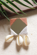 Load image into Gallery viewer, Hand Embroidered Mirror and Shell Work Stud Earrings
