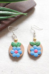 Handcrafted Terracotta Clay & Fabric Beads Adjustable Length Necklace Set