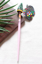 Load image into Gallery viewer, Handcrafted Terracotta Clay Elephant Motif Bun Stick/Juda Stick
