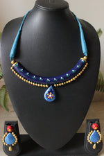 Load image into Gallery viewer, Terracotta Clay Handmade Hasli Style Adjustable Length Choker Necklace Set
