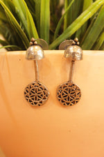 Load image into Gallery viewer, Pendulum Shaped Oxidised Finish Earrings
