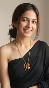 Natural Gemstones Embedded Gold Finish Chain Necklace