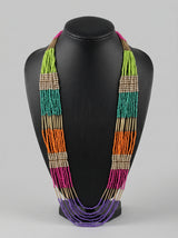 Vibrant Multi-Color Beads Statement Handmade Necklace