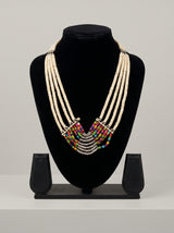 Multi-Color Beads and Metal Handmade Boho Necklace