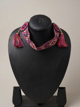 Handwoven Tribal Tassel Choker Necklace