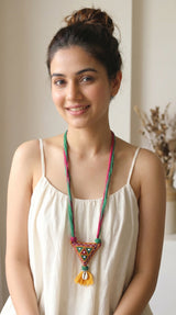 Multi-Color Hand Embroidered Kantha Necklace