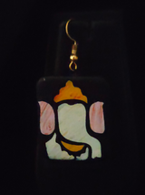 Handmade Ganesha Terracotta Necklace Set with Green Thread Closure