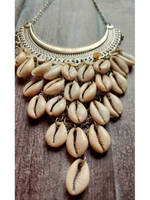 Load image into Gallery viewer, Hasli Necklace Set with Shell Work
