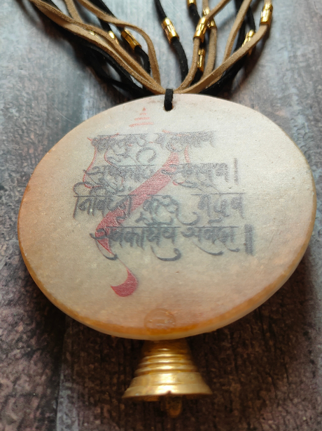 Handcrafted Mantra Printed Pure Marble Necklace Set