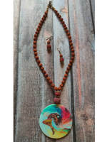 Load image into Gallery viewer, Handcrafted Lord Shiva Printed Printed Pure Marble Necklace Set

