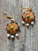 Load image into Gallery viewer, Peacock Shape Handmade Terracotta Clay Necklace Set with Thread Closure

