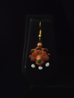 Load image into Gallery viewer, Peacock Shape Handmade Terracotta Clay Necklace Set with Thread Closure
