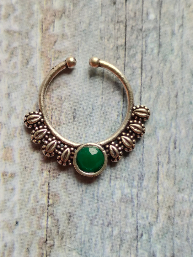 Set of Four Oxidised Silver Septum Nosepins