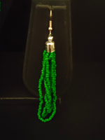 Load image into Gallery viewer, Green Beaded Multi Layered Necklace Set with Metal Detailing
