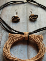 Load image into Gallery viewer, Handcrafted Eco-Friendly Twisted Rope &amp; Jute Necklace Set
