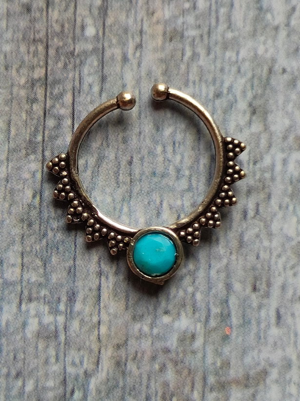 Set of Four Oxidised Silver Septum Nosepins