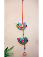 Load image into Gallery viewer, Handmade and Hand-Painted 2 Birdies Terracotta Wall Hanging
