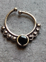 Load image into Gallery viewer, Four Oxidised Silver Septum Nosepins
