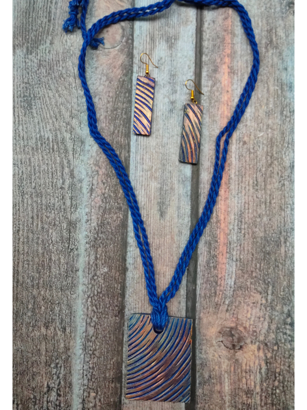 Terracotta Clay Handcrafted Necklace Set