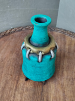 Load image into Gallery viewer, Turquoise Handcrafted Modern Art Terracotta Clay Pot
