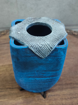 Blue Handcrafted Modern Terracotta Clay Pot