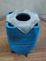 Load image into Gallery viewer, Blue Handcrafted Modern Terracotta Clay Pot
