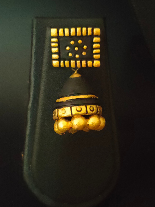 Handcrafted Black & Golden Terracotta Necklace Set