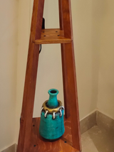 Turquoise Handcrafted Modern Art Terracotta Clay Pot