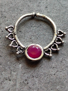 Four Oxidised Silver Septum Nosepins