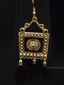 Oxidised Silver Ganesha Choker Necklace Set with Thread Work