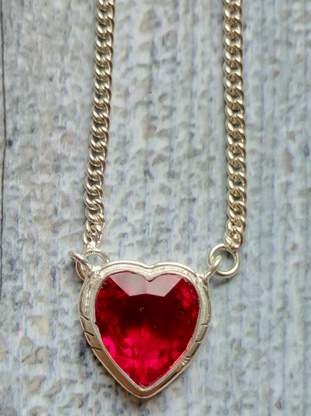Pink Hydro Heart Cut Gemstone Handmade Necklace 18" To 21"