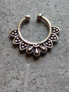 Four Oxidised Silver Septum Nosepins