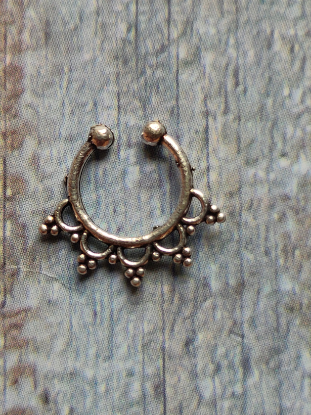 Set of Three Oxidised Silver Septum Nosepins