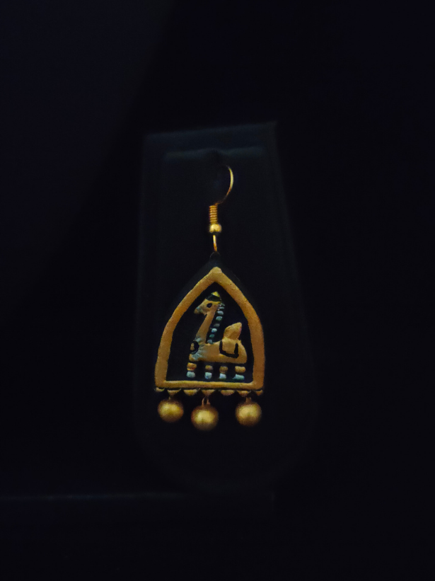 Handcrafted Tribal Motifs Terracotta Necklace Set
