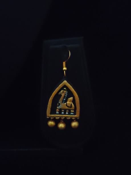 Handcrafted Tribal Motifs Terracotta Necklace Set