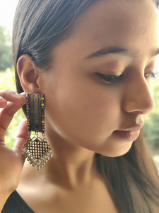 Long Mesh Dangler Earrings