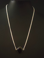 Load image into Gallery viewer, Faceted Black Spinel Shiny Gemstone Necklace 16&#39;&#39; to 18&#39;&#39;
