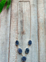 Load image into Gallery viewer, Blue Sugar Druzy Gemstone Handmade Necklace 18&#39;&#39; to 24&#39;&#39;
