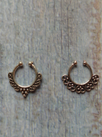 Load image into Gallery viewer, Set of Two Oxidised Silver Septum Nosepins
