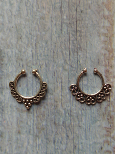 Set of Two Oxidised Silver Septum Nosepins