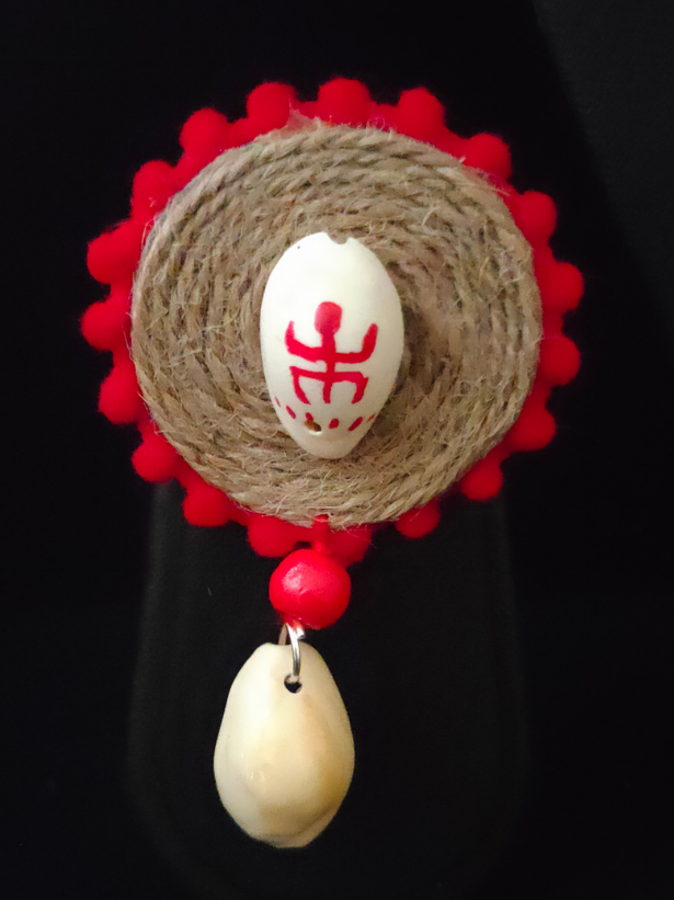 Jute and Shell Work Handcrafted Necklace Set with Thread Closure